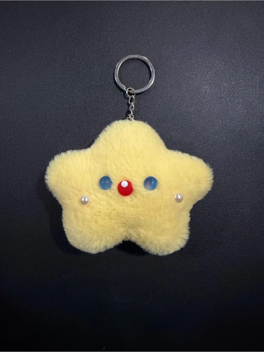 Yellow Star Plush Keychain - Cute Kids Accessory